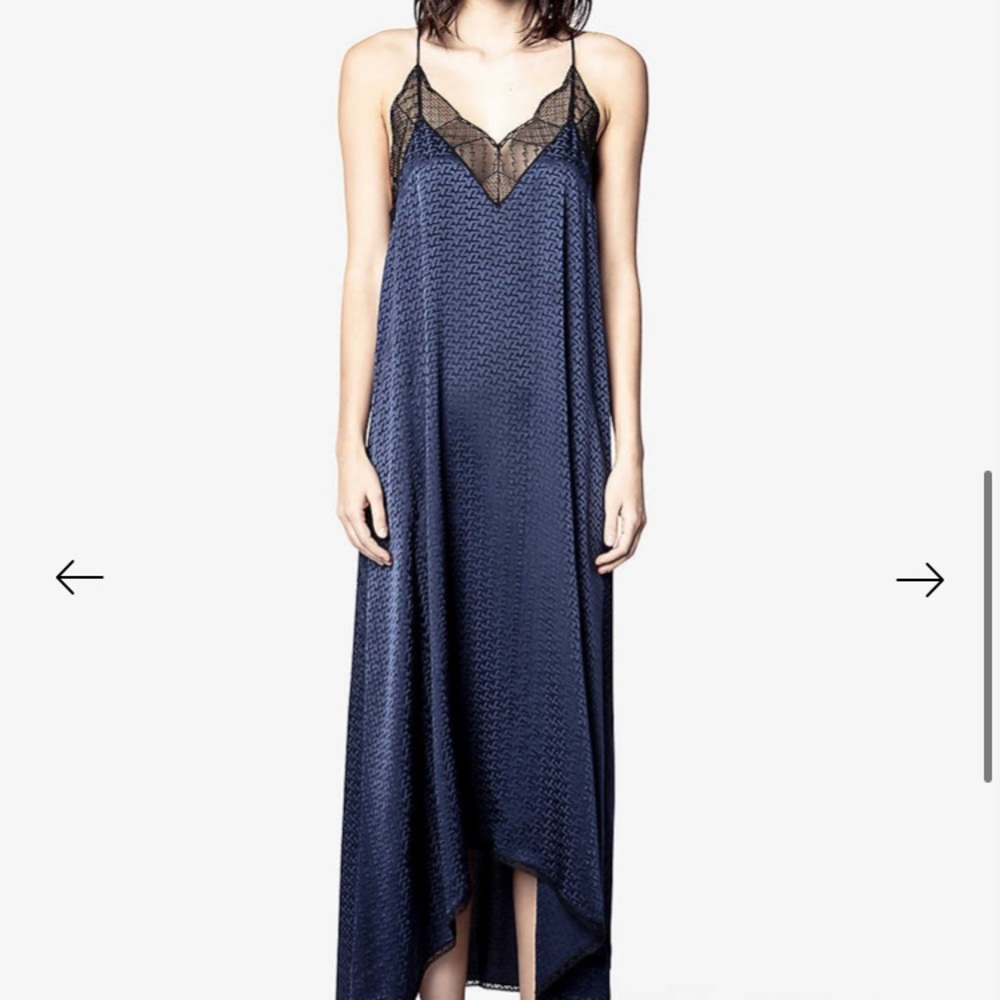 Zadig & Voltaire Risty Jac Long dress in Navy